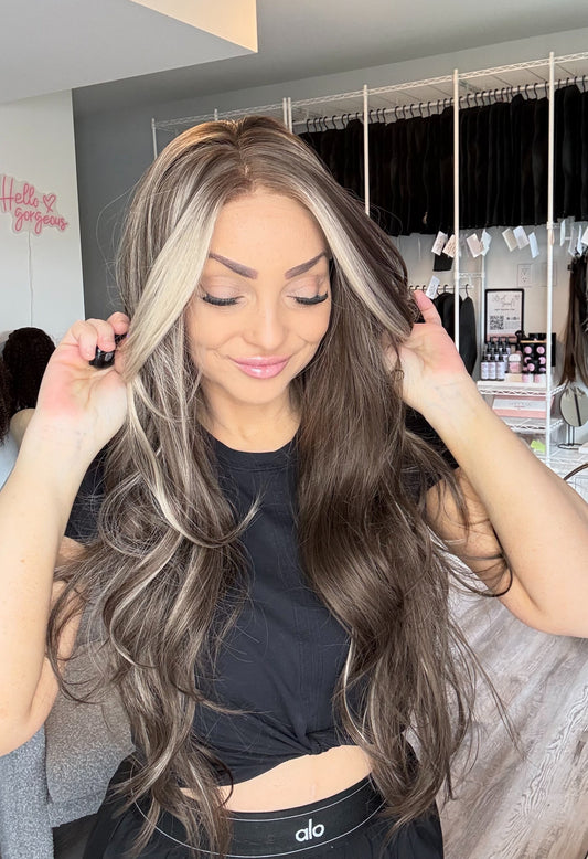 Bella 13x6 | Swiss Lace Front Wig | 30” | Dimensional Brunette Blend