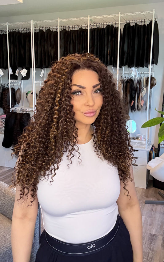 Honey | Curly 13x3.5 Lace Front Wig | 25” | Ready to Ship from Alberta, Canada