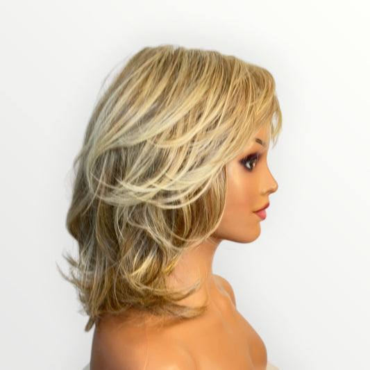 Style 26 – Wig Vault | Embrace by Raquel Welch | Open Wefted | 14” | Dark Blonde with Highlights