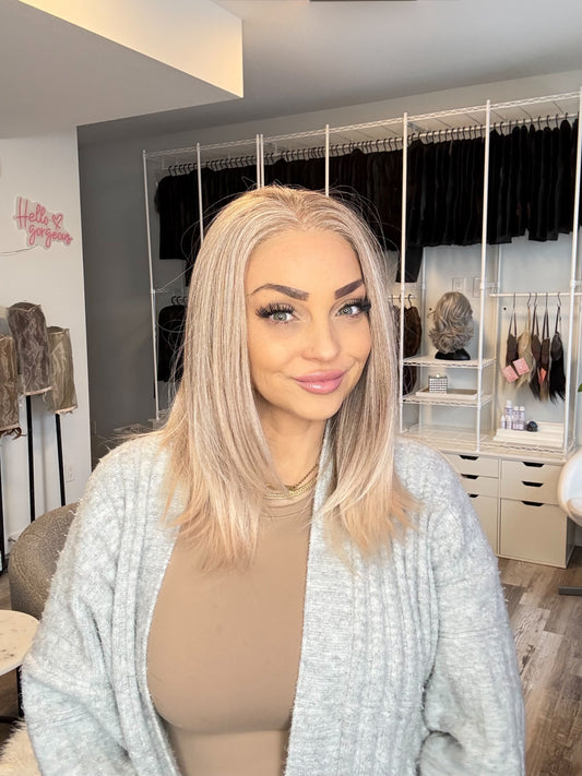 Jessie– 13x6 Lace Front Wig | 18” | Cool Beige Ash Blonde