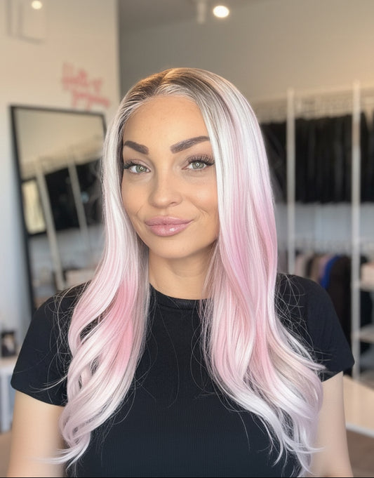 Blonde & Pink Lace Front Wig