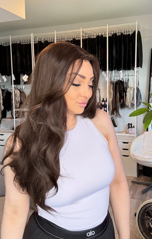 Lily | T-Part Lace Front Wig | 28” | Rich Espresso Brunette