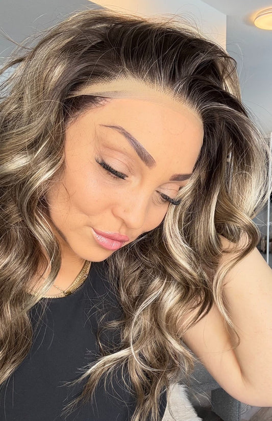 Shauna – 13x4 Lace Front Wig | 14–20” | Dimensional Blonde Brunette Blend