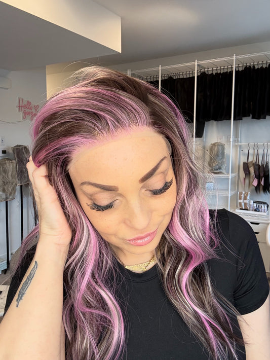 Neopolitan Ribbon – 13x4 Lace Front Wig | 22” | Dimensional Pink Blend