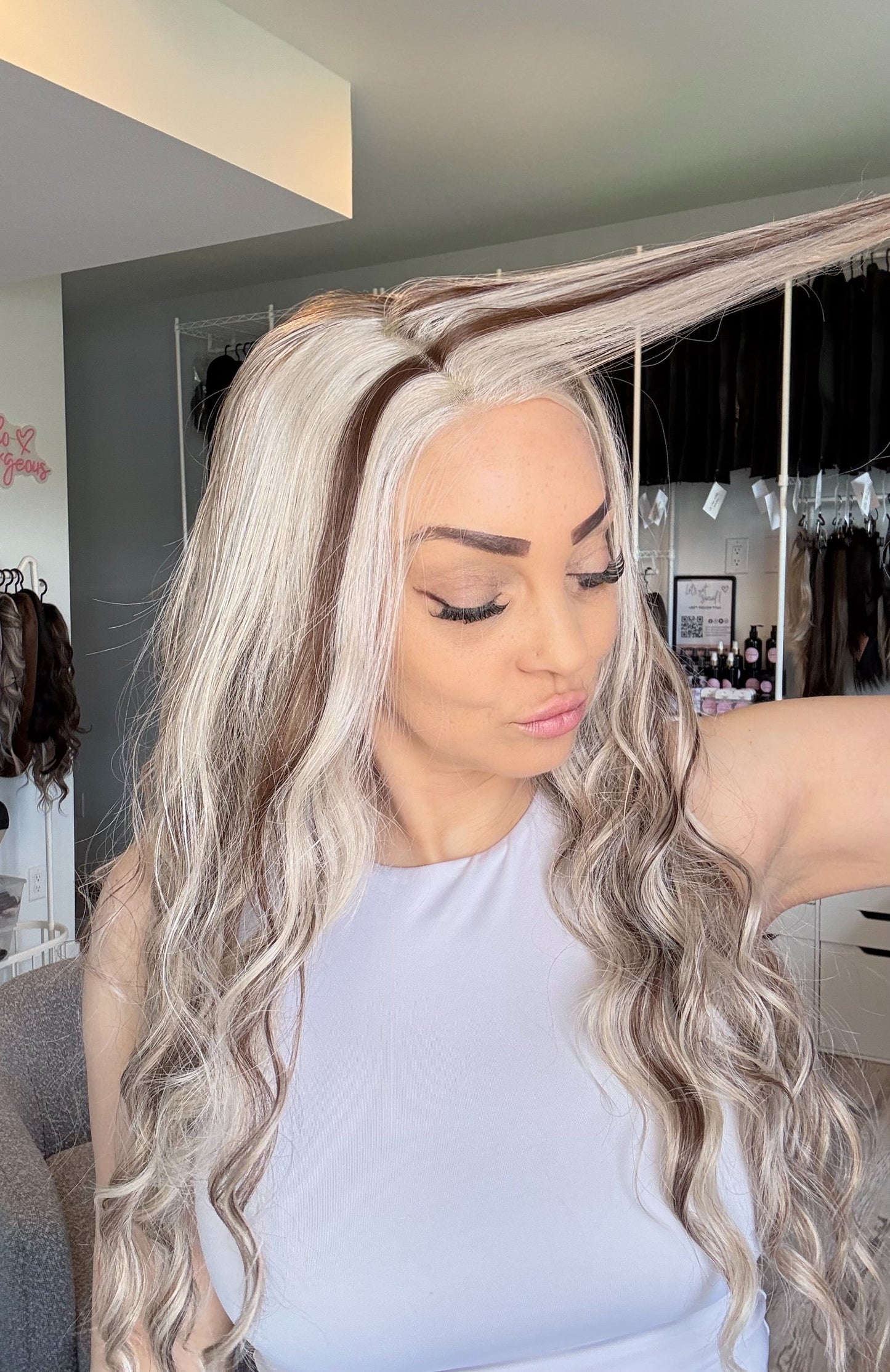 Rosie | Blonde & Brunette Blend | 13x6 Lace Front Wig | Customizable Length