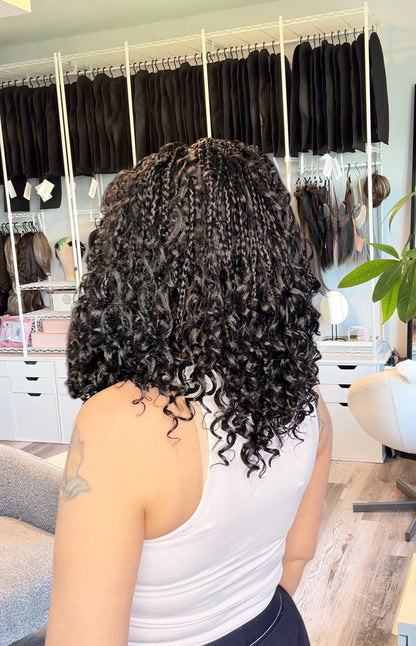 Aaliyah | Full Lace Braided Curl Wig | 18” | Ready to Ship from Alberta, Canada