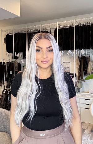 Mellissa - 13x6 Lace Front Wig | 28” | Rooted Cool Blonde Blend