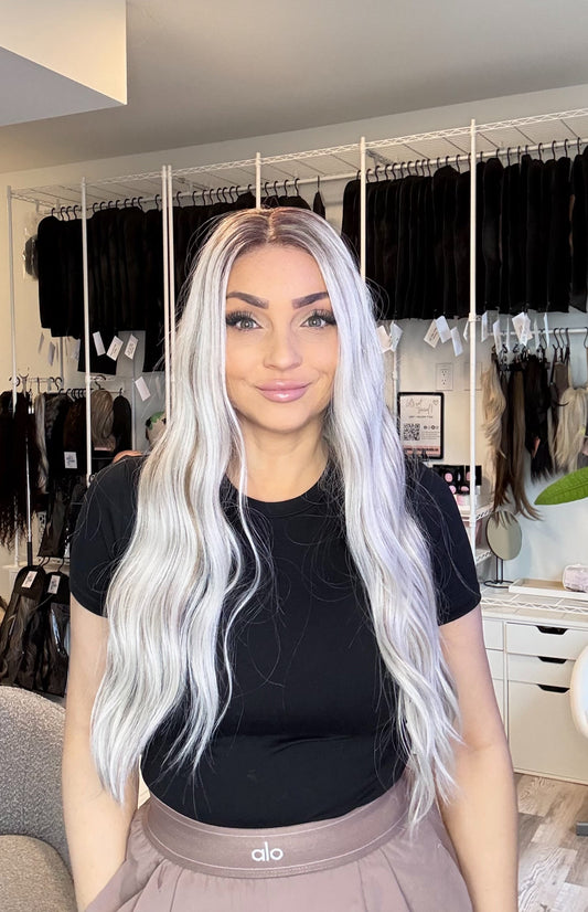 Mellissa - 13x6 Lace Front Wig | 28” | Rooted Cool Blonde Blend