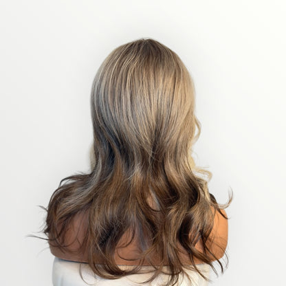 Style # 32 - Wig Vault | T-Part Lace | 21” | Blonde with Brunette Dimension