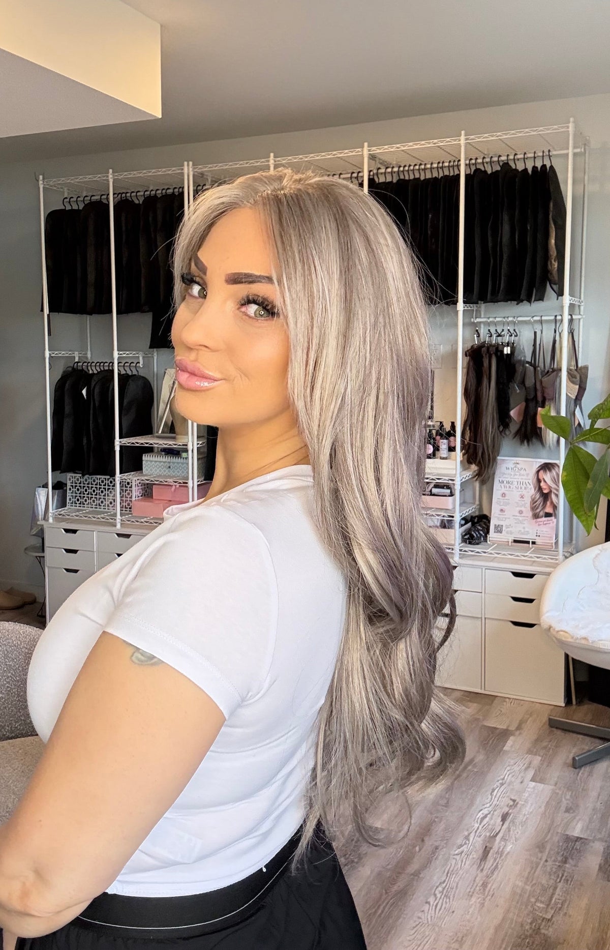 Faye 27” Silver Grey 13x4.5 Lace Front Wig | Canada