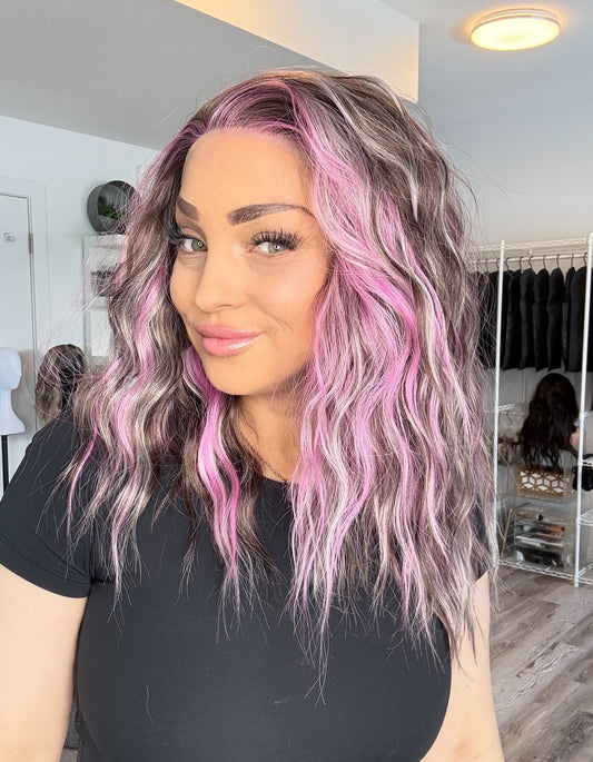 ( New Arrival Drop ) Neapolitan Wave CK83-N – 13x4 Lace Front Wig | 12–19” | Pink Dimension Blend