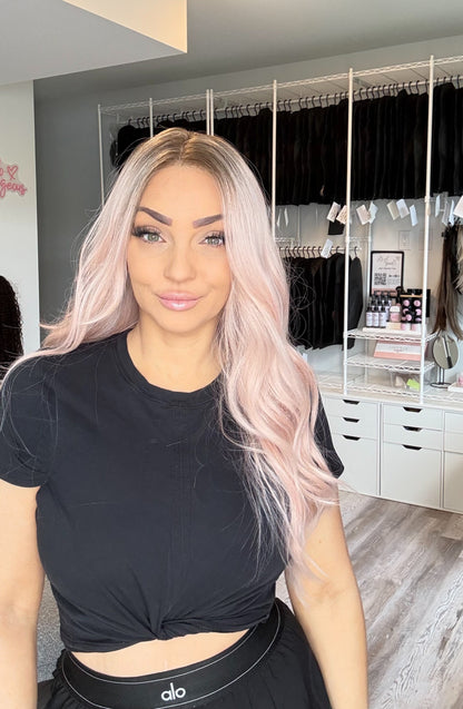 Rosalie -13x6 Swiss Lace Front Wig | 23” | Blush Blonde Melt