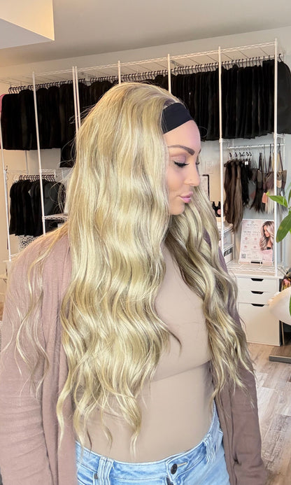 Jeanne 28–30” Blonde Wavy Headband Wig | One of One Wigs Canada