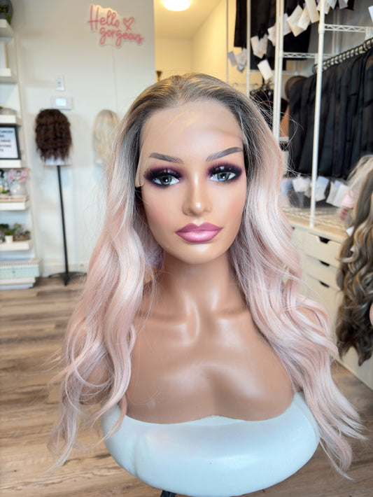Rosalie -13x6 Swiss Lace Front Wig | 23” | Blush Blonde Melt