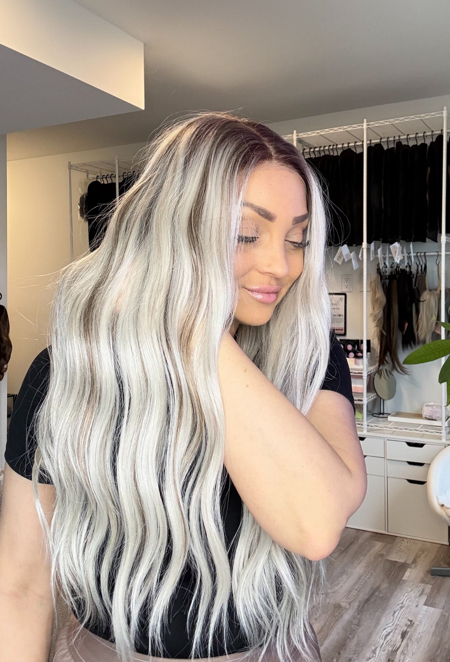 Mellissa - 13x6 Lace Front Wig | 28” | Rooted Cool Blonde Blend