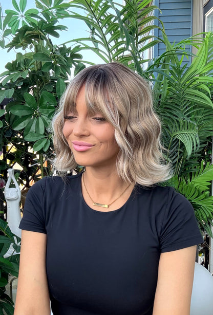 Sage - Non-Lace Wig | 12” | Wavy with Bangs Non-Lace Wig image 2