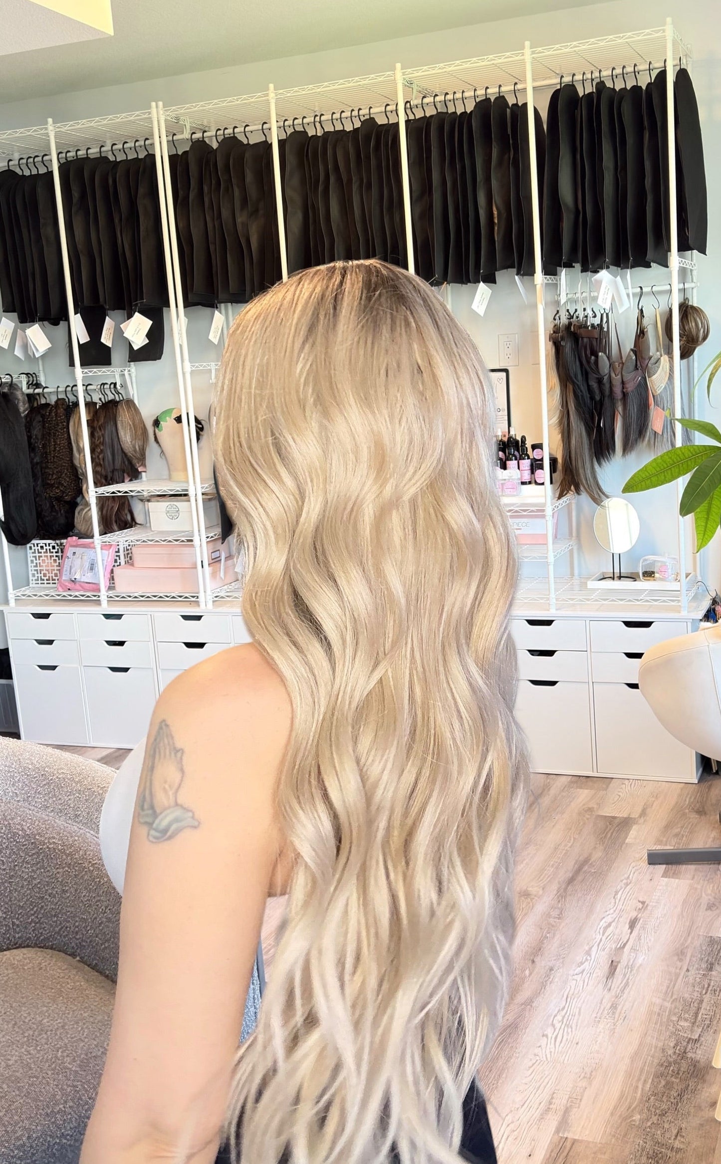 Carmal | 13×6 Transparent French Lace Wig | 32” | Heat Safe Synthetic Fibres