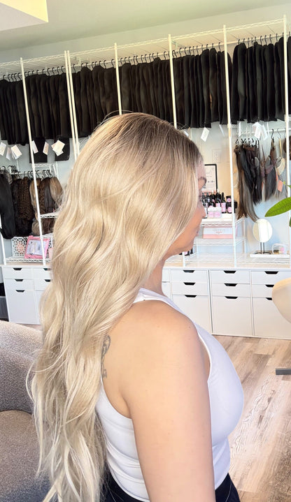Carmal | 13×6 Transparent French Lace Wig | 32” | Heat Safe Synthetic Fibres