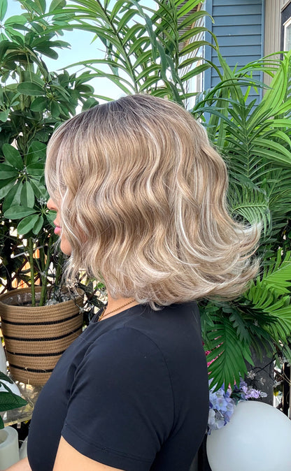 Sage - Non-Lace Wig | 12” | Wavy with Bangs Non-Lace Wig image 5