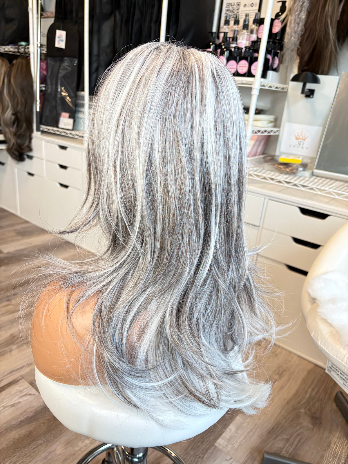 Nancy | 13×6 Transparent Lace Front Wig | Grey Mix