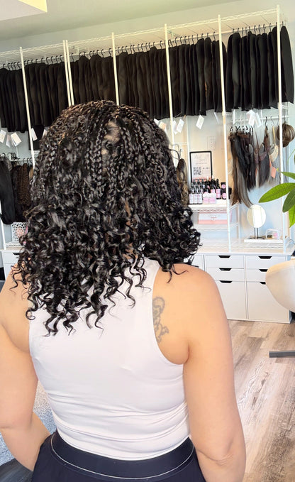 Aaliyah | Full Lace Braided Curl Wig | 18” | Ready to Ship from Alberta, Canada