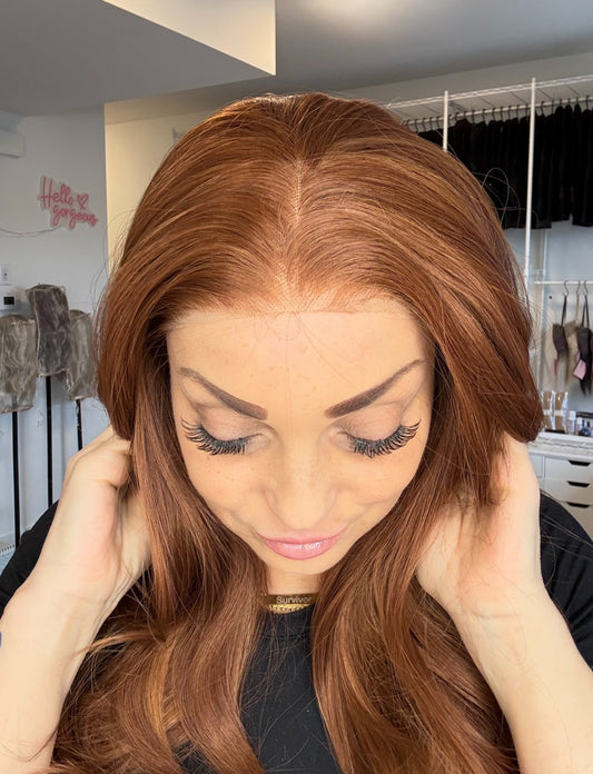 Jolene – 13x4 Lace Front Wig | 23–24” | Warm Copper Blend
