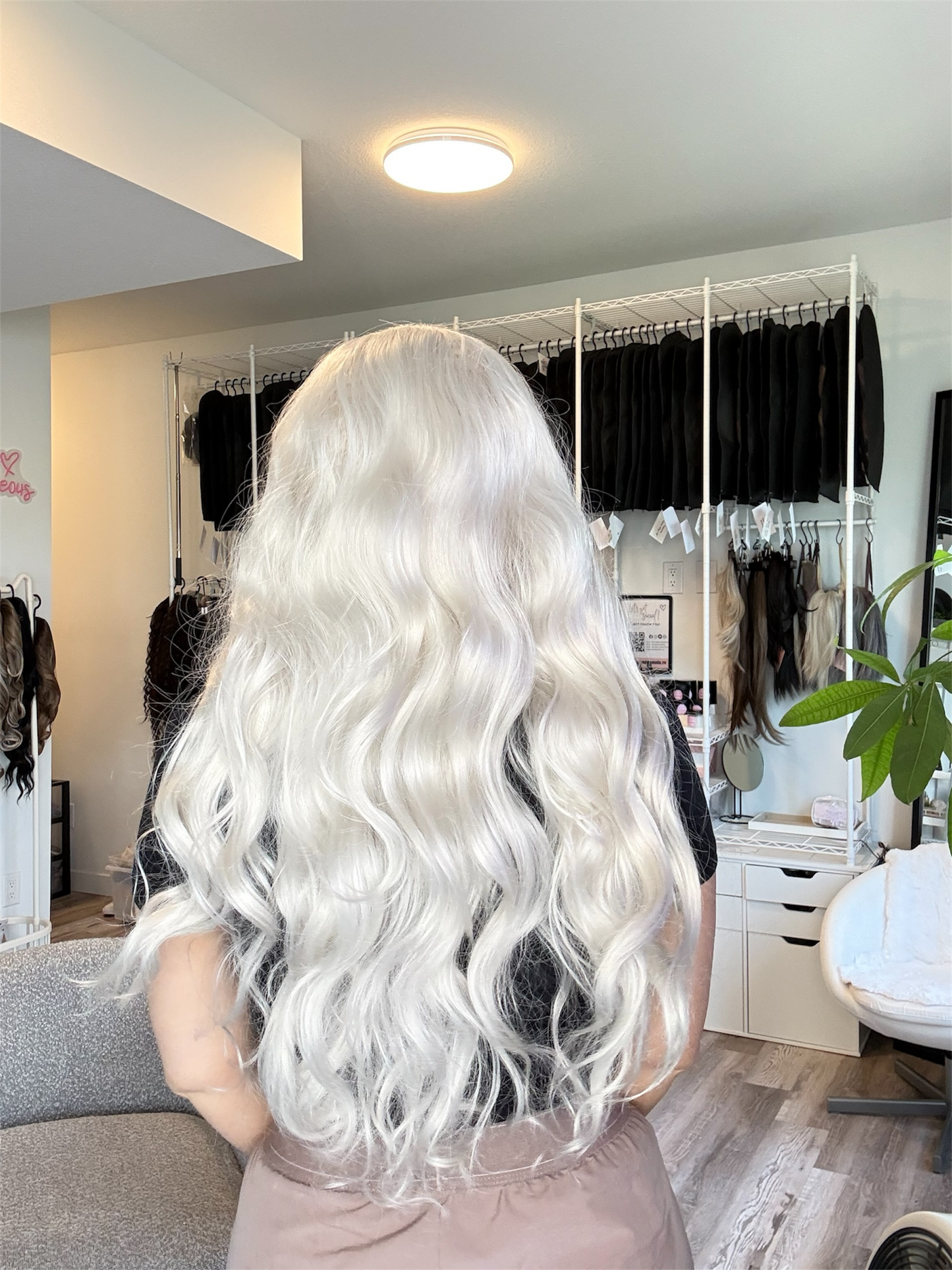 Snow | 13x4 Lace Front Wig | 28” | Icy Platinum White
