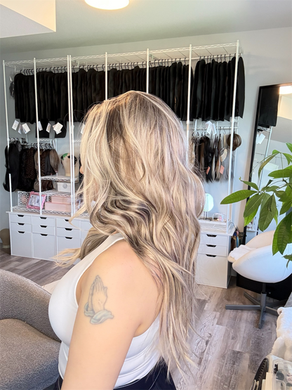Callie -13x4 Lace Front Wig | Ash Blonde with Brown Lowlights