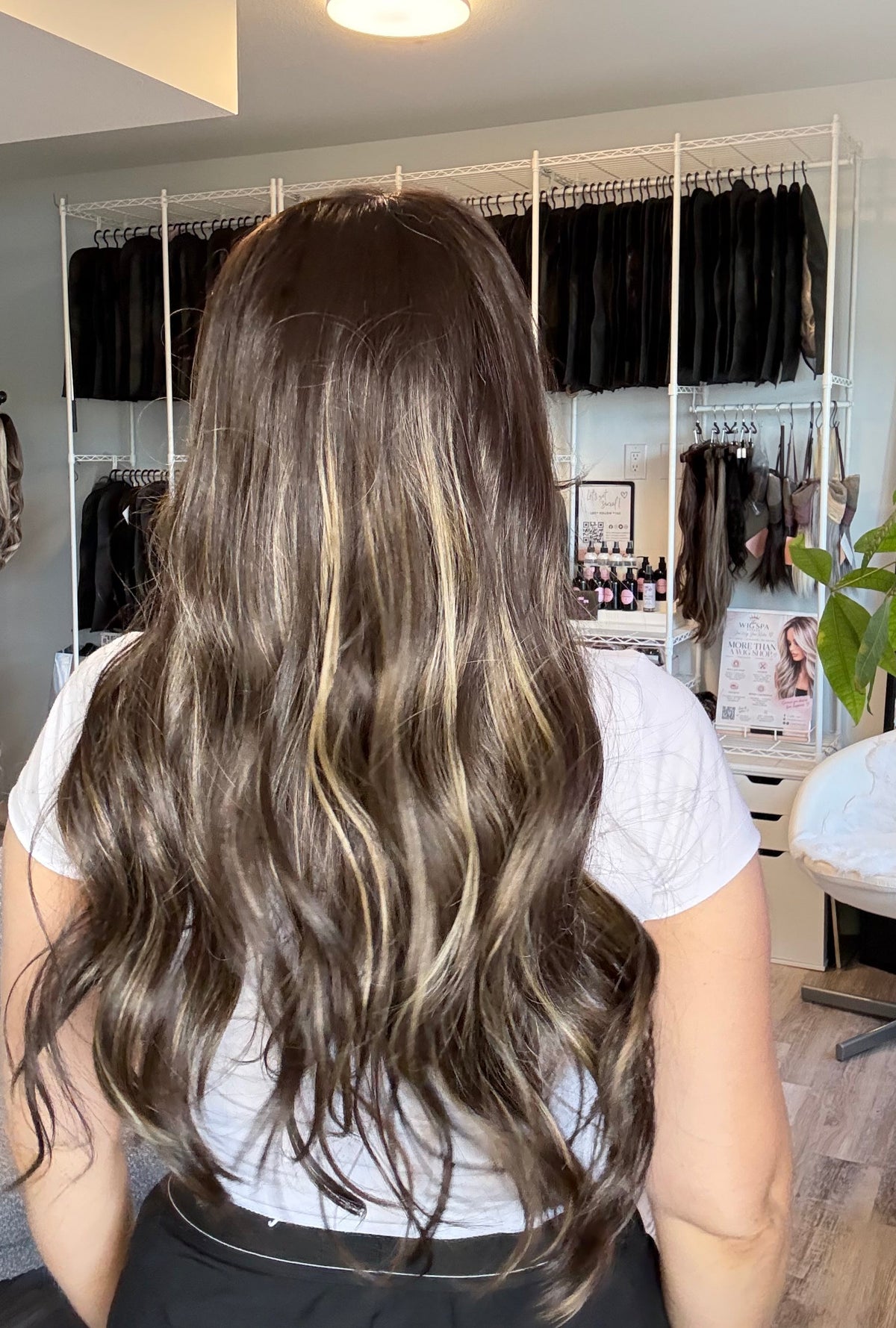 Tameia- HF-30-1 | 27” Rich Brunette Highlighted 13×4 Lace Front Wig