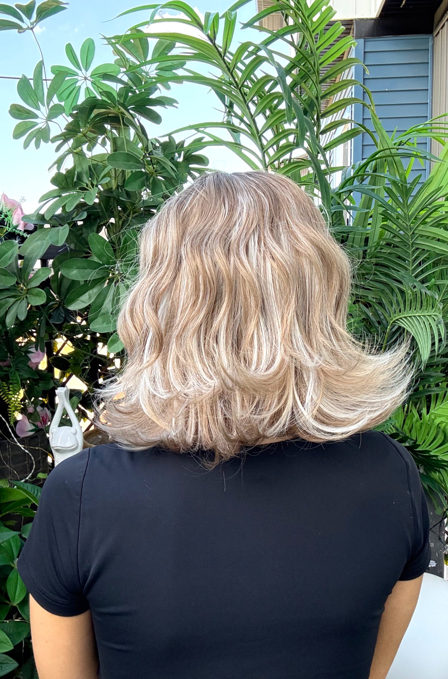 Sage - Non-Lace Wig | 12” | Wavy with Bangs Non-Lace Wig image 4