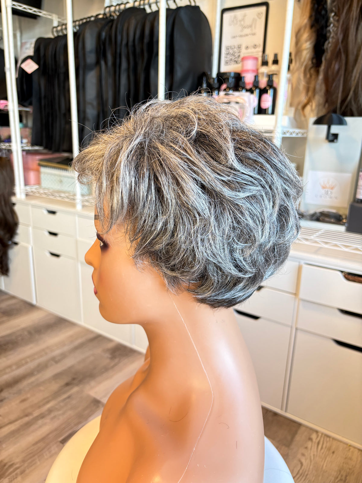 Gabor Short Grey & Black Wig | The Wig Vault