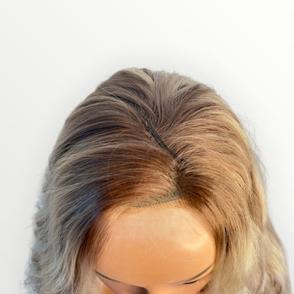 Style 22 – Wig Vault | Jill by WSC | 13x3 Lace Front | 28–29” | Blonde with Red-Brown Highlights