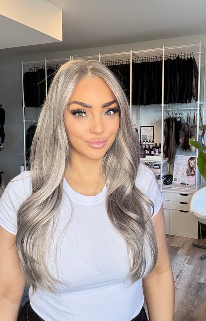 Faye 27” Silver Grey 13x4.5 Lace Front Wig | Canada