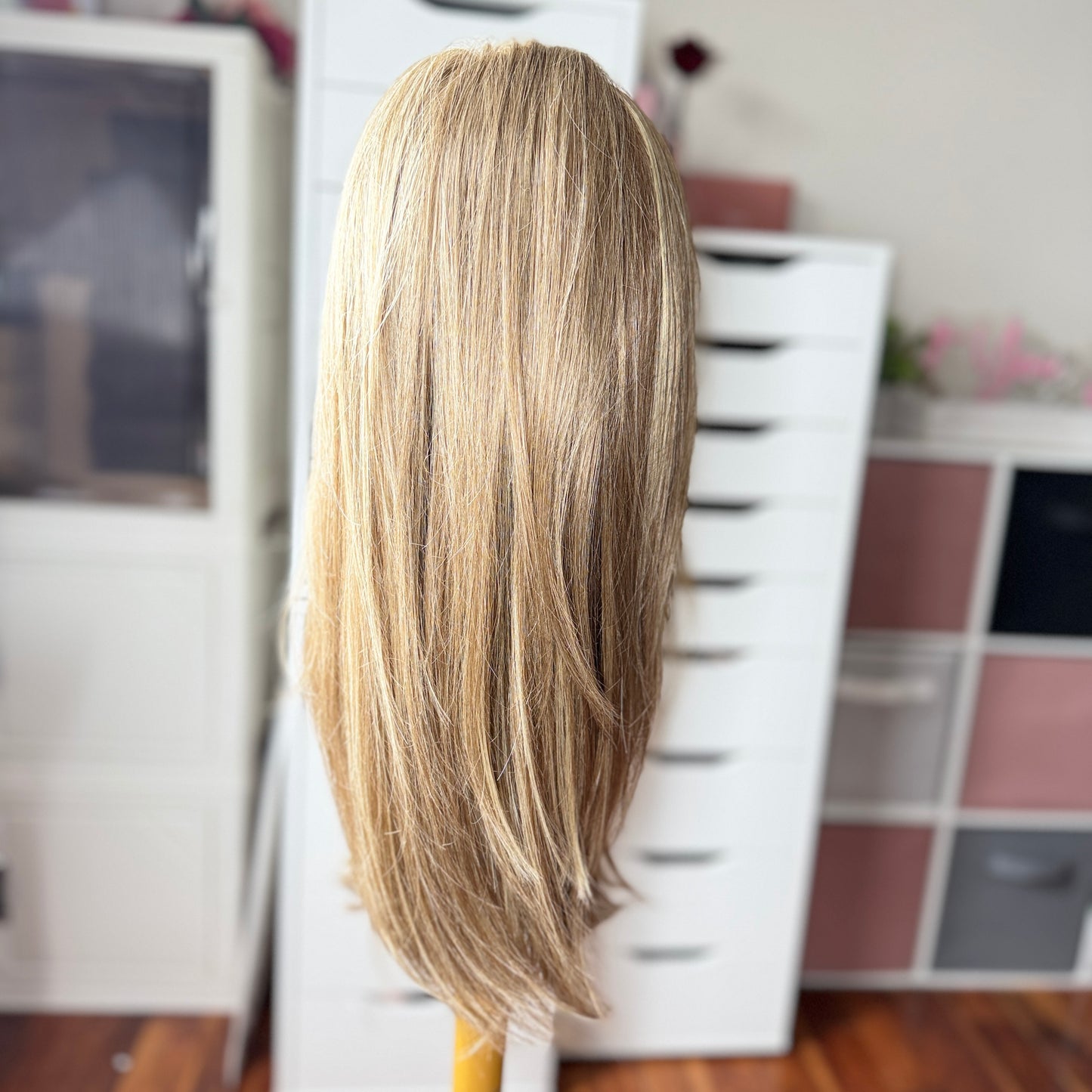 Toni | Monofilament Wig | 24" | Multi-Tonal Blonde with Dirty Blonde Depth | 120–130% Density