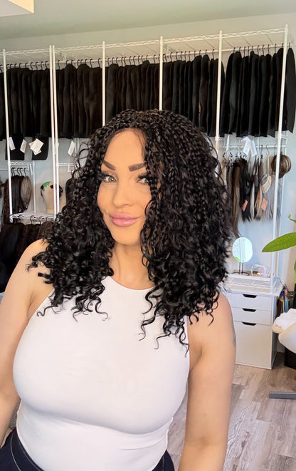 Aaliyah | Full Lace Braided Curl Wig | 18” | Ready to Ship from Alberta, Canada