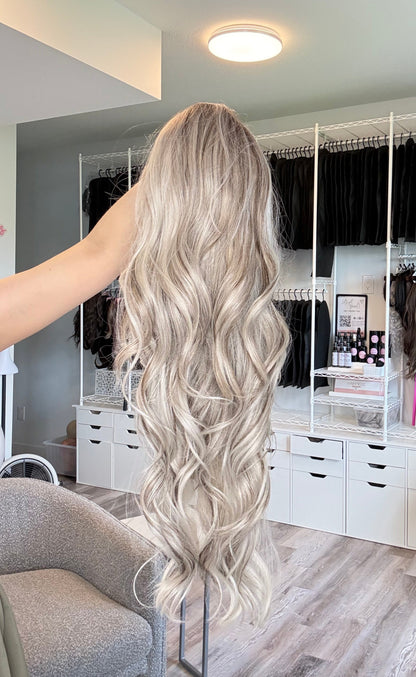 Cinderella Luxe - 13x6 Lace Front Wig | 30” | Light Apricot-Pink Blonde