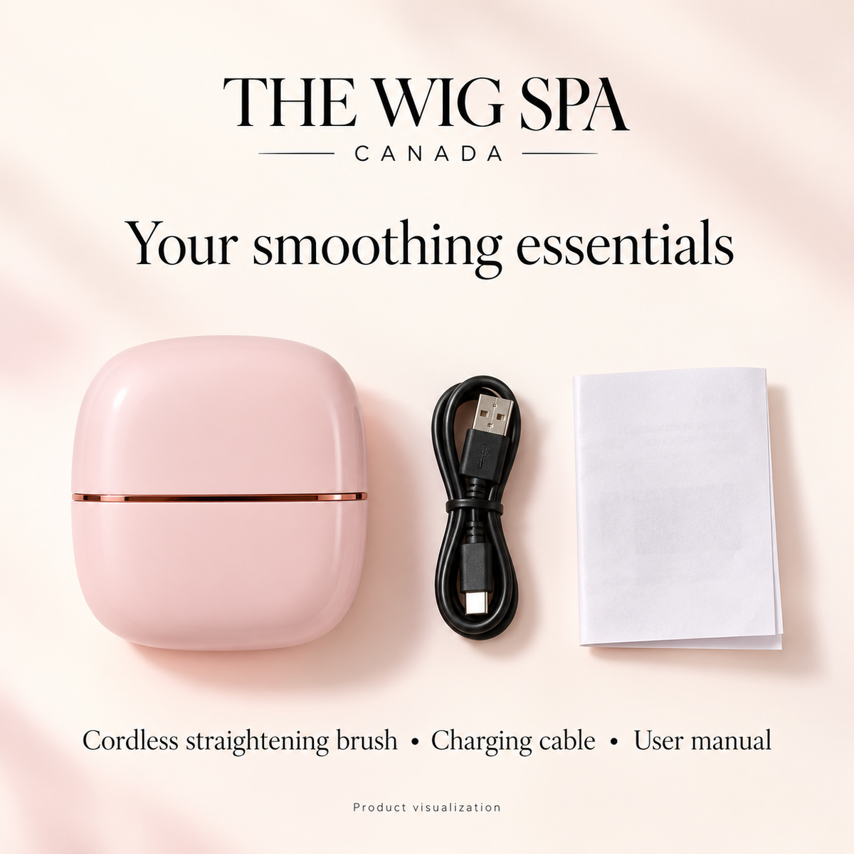 Cordless Straightening Brush for Heat-Safe Wigs - Pre-Order