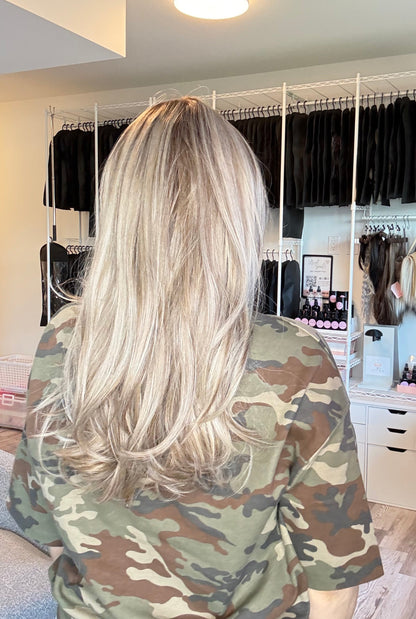 Julia | Dimensional Rooted Blonde Monofilament Wig