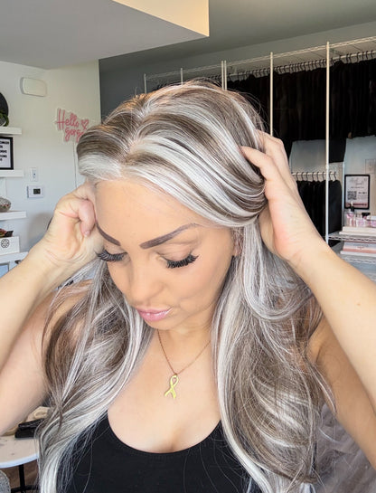 Anastasia - Perruque Lace Front 13x6 | 25” | Blond glacé frontal