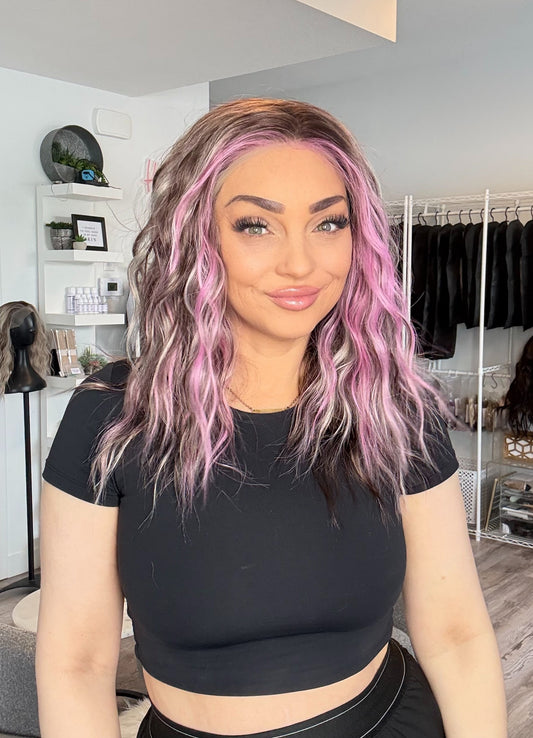 ( New Arrival Drop ) Neapolitan Wave CK83-N – 13x4 Lace Front Wig | 12–19” | Pink Dimension Blend