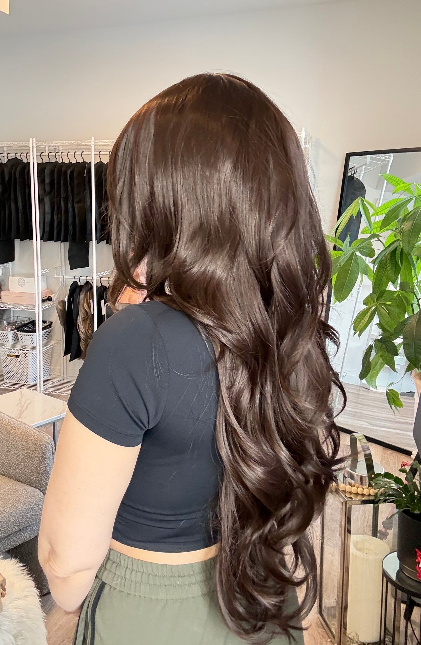 Angie - 13x6 Lace Front | 30” Layered Brunette | Rich Dark Brown