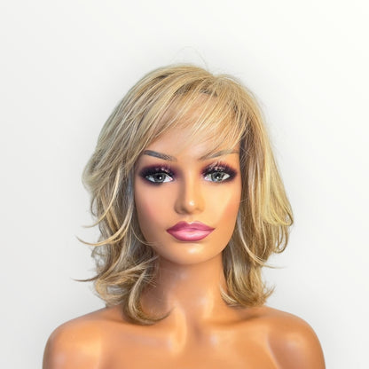 Style 26 – Wig Vault | Embrace by Raquel Welch | Open Wefted | 14” | Dark Blonde with Highlights