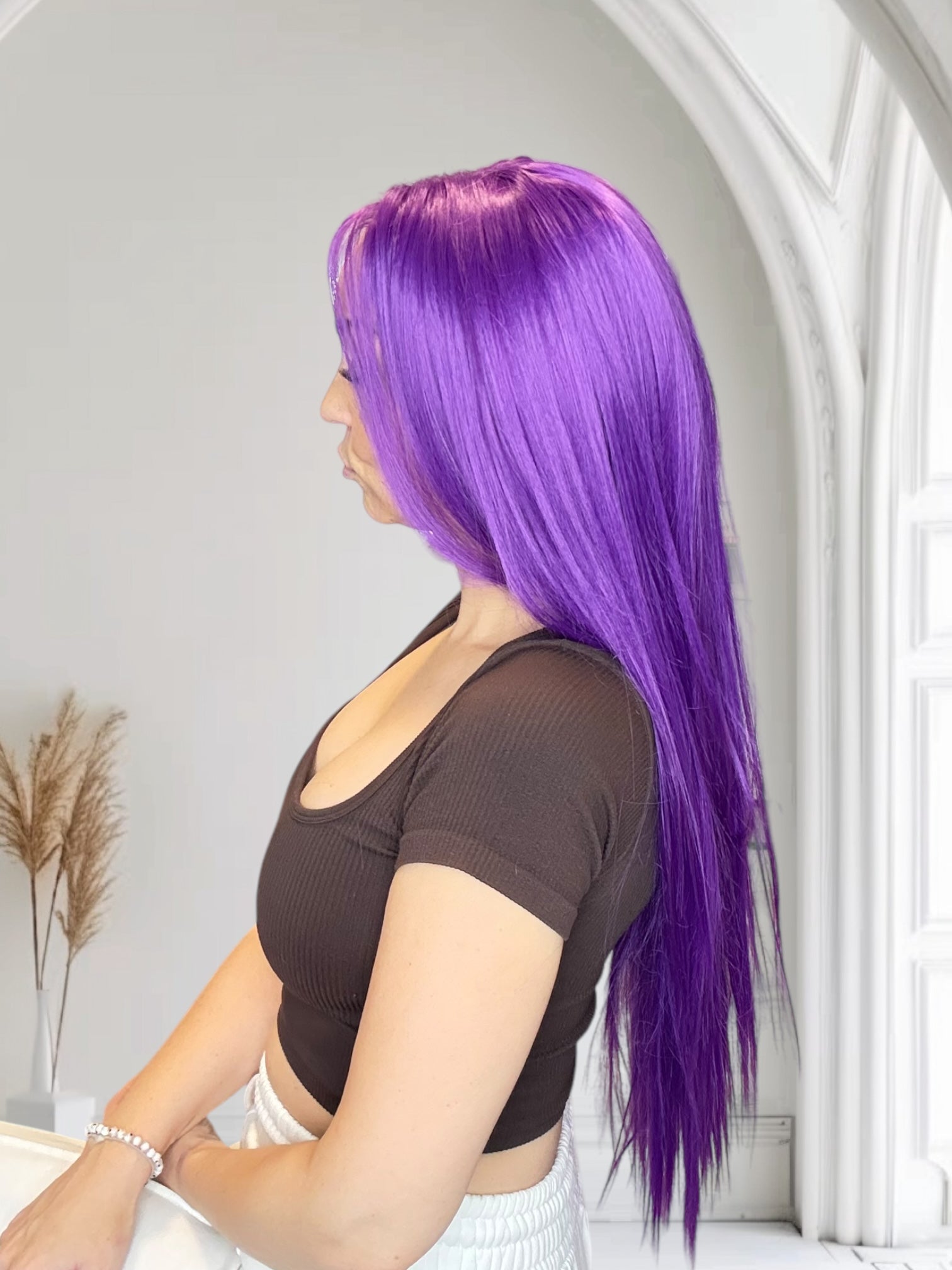 Violet T-Part Synthetic Lace Front Wig image 3