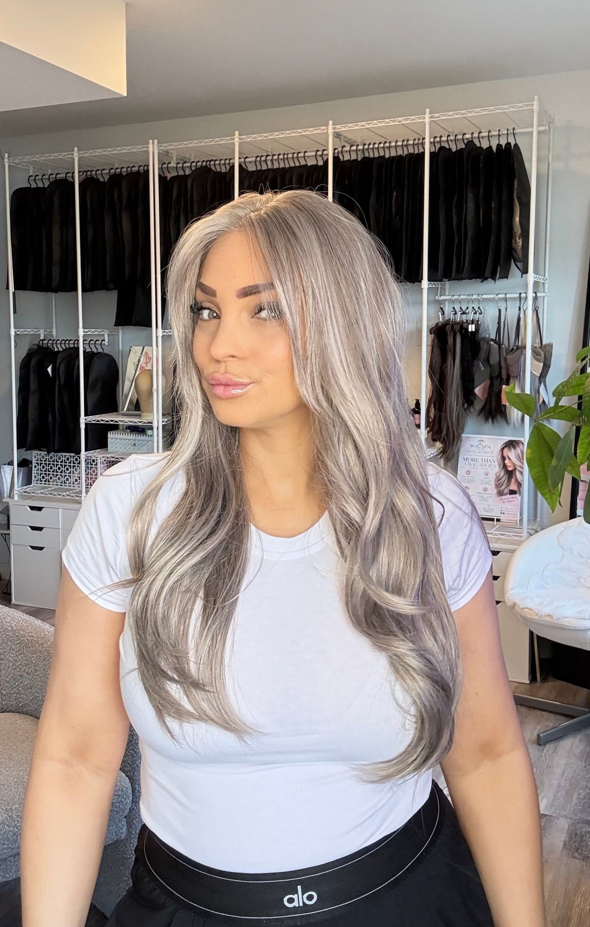 Faye 27” Silver Grey 13x4.5 Lace Front Wig | Canada