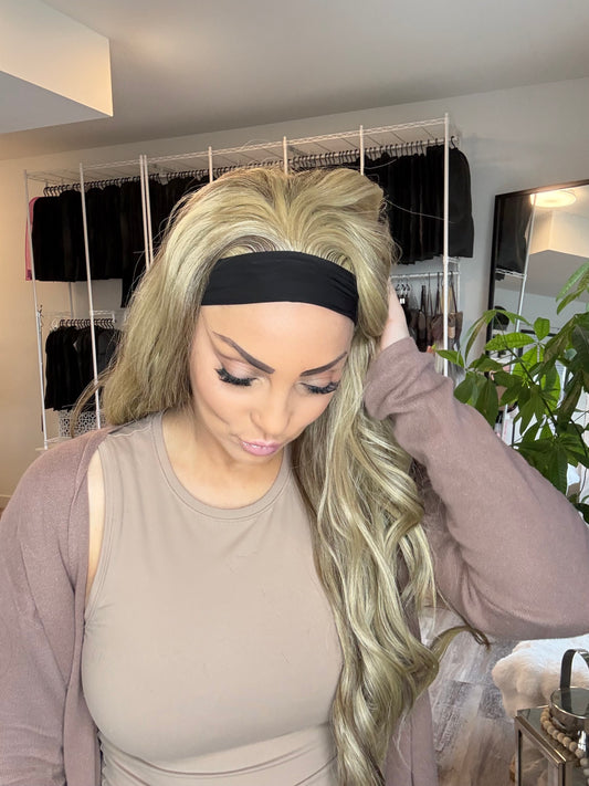 Jeanne 28–30” Blonde Wavy Headband Wig | One of One Wigs Canada