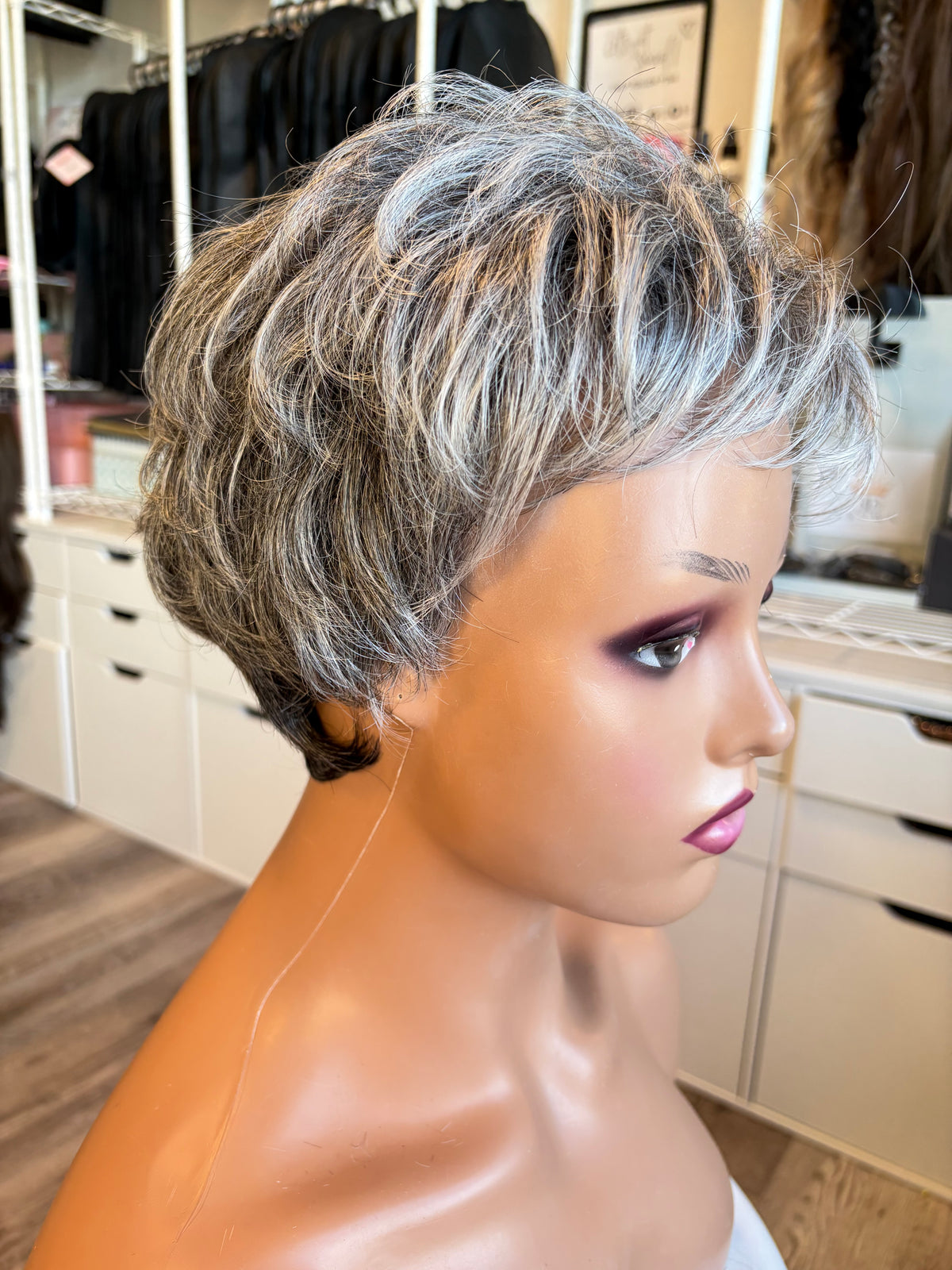 Gabor Short Grey & Black Wig | The Wig Vault