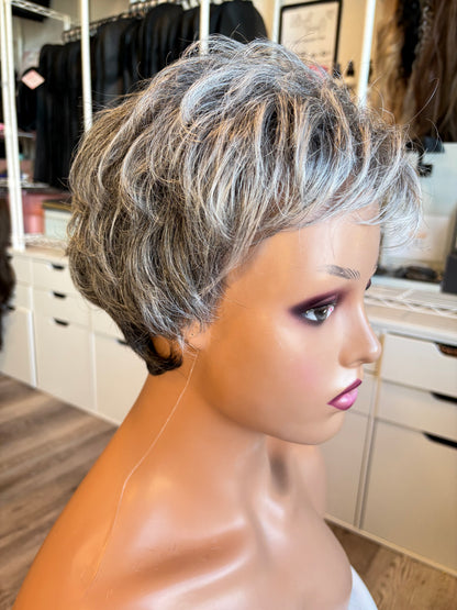 Gabor Short Grey & Black Wig | The Wig Vault