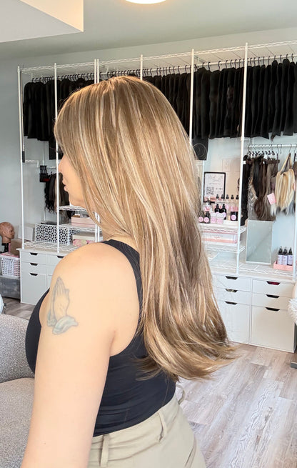 Perruque blonde Sunkissed Long Mix avec frange pleine | SWLC1268-6BR22