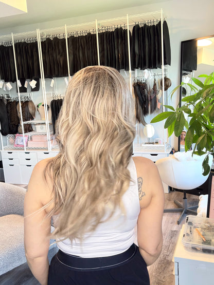 Callie -13x4 Lace Front Wig | Ash Blonde with Brown Lowlights