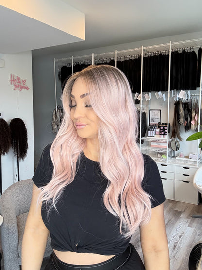 Rosalie -13x6 Swiss Lace Front Wig | 23” | Blush Blonde Melt